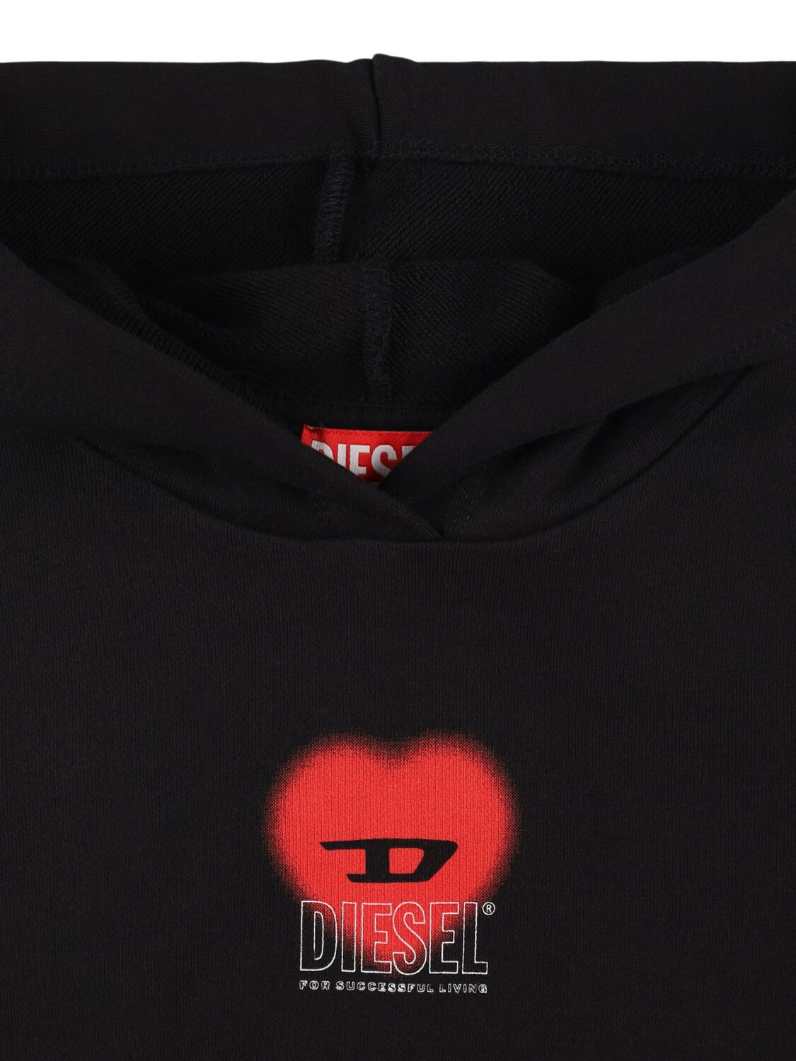 Shop Diesel Logo Cotton Hoodie