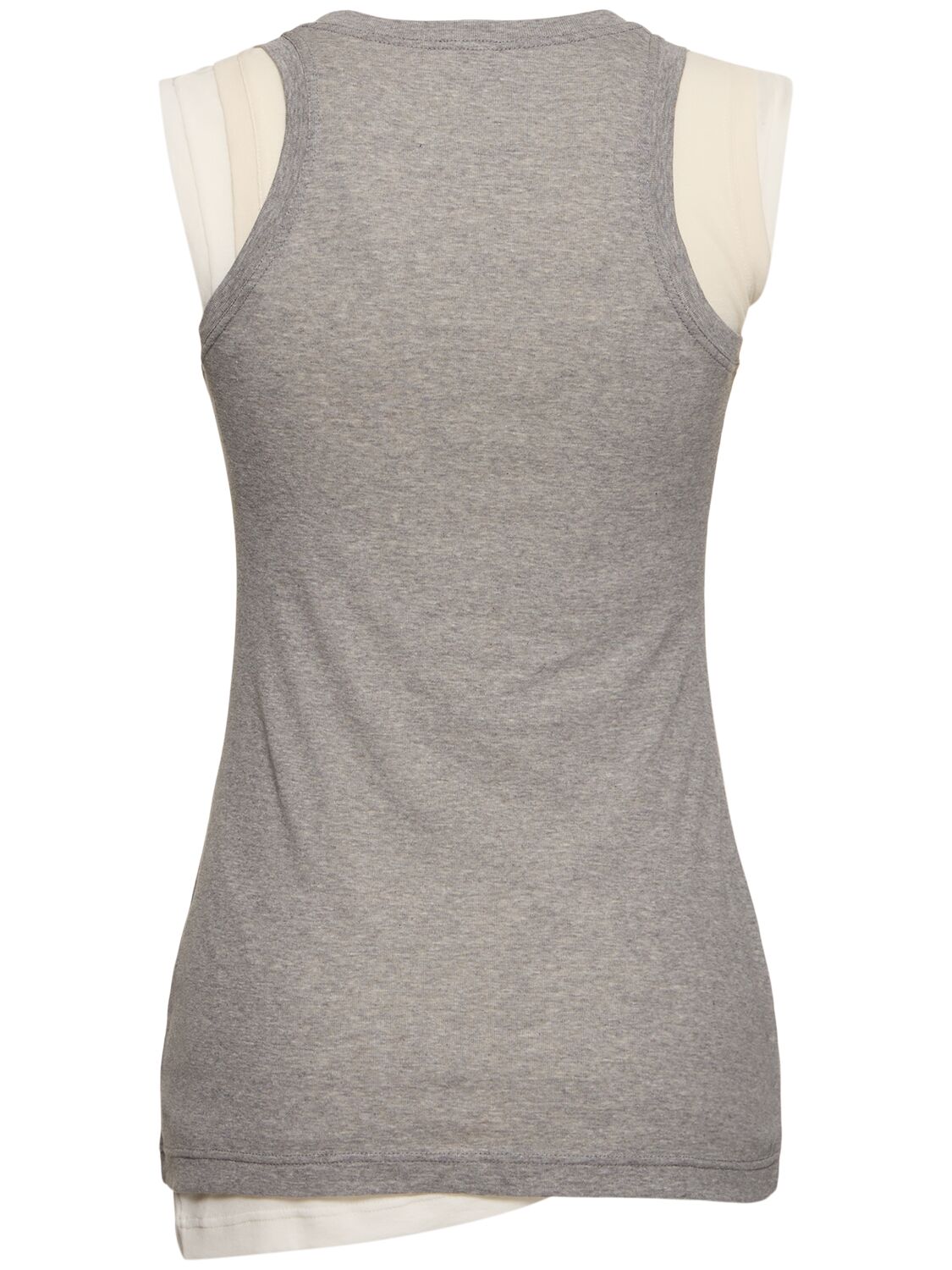 Jil Sander Fitted Sleeveless Top With Contrasting Hem Layer