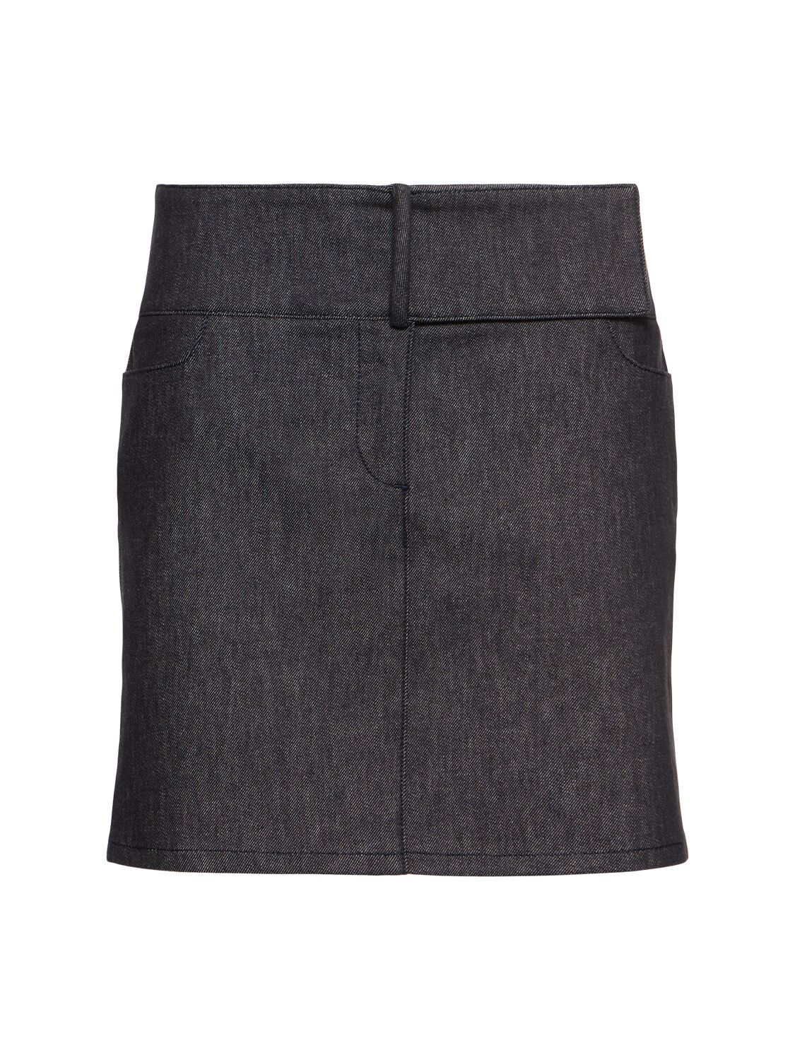 Shop Courrèges Belted Denim Mini Skirt