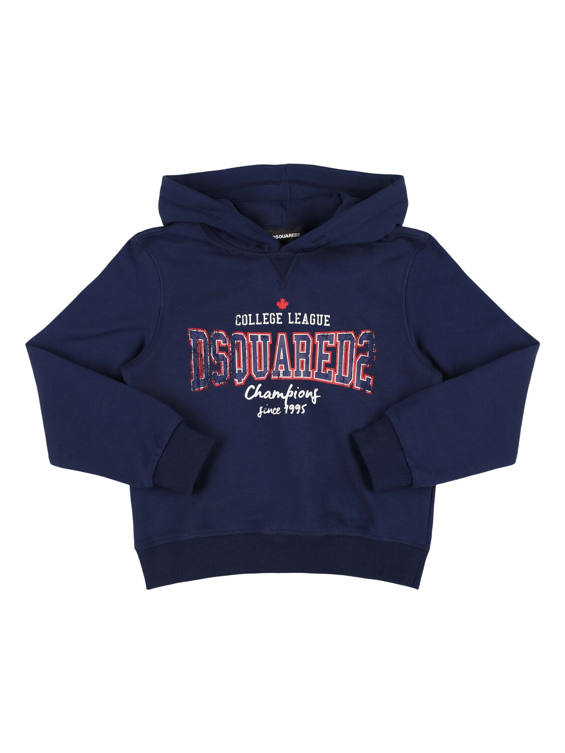 Dsquared2 Printed Cotton Hooded Sweatshirt