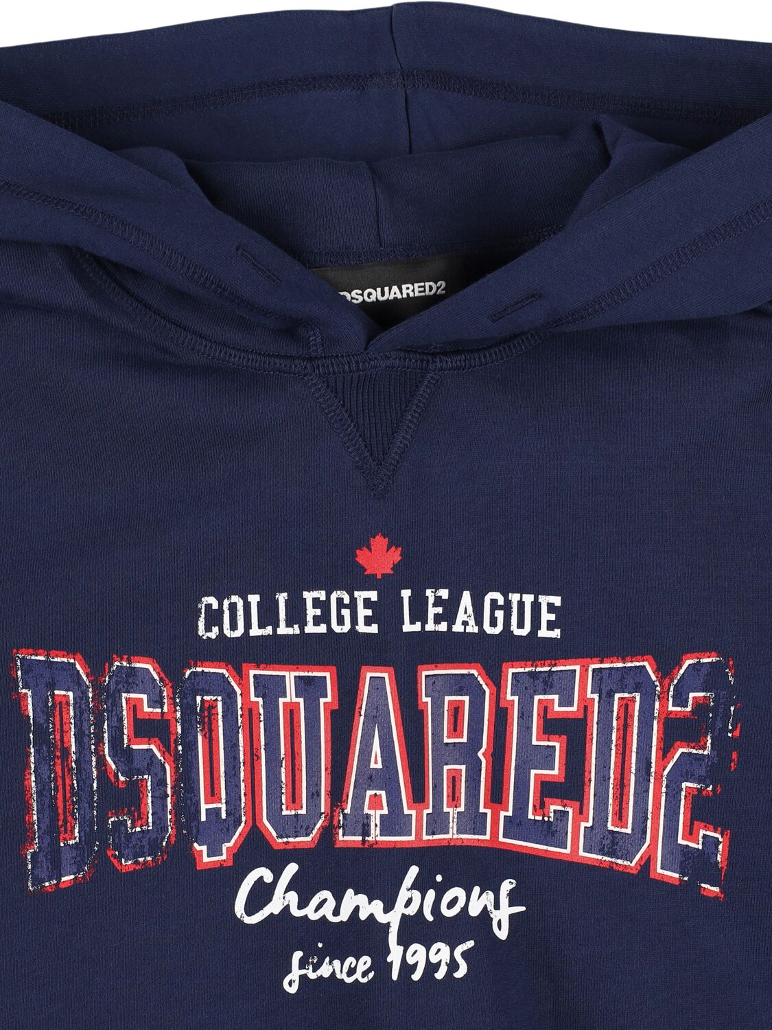 Dsquared2 Printed Cotton Hooded Sweatshirt