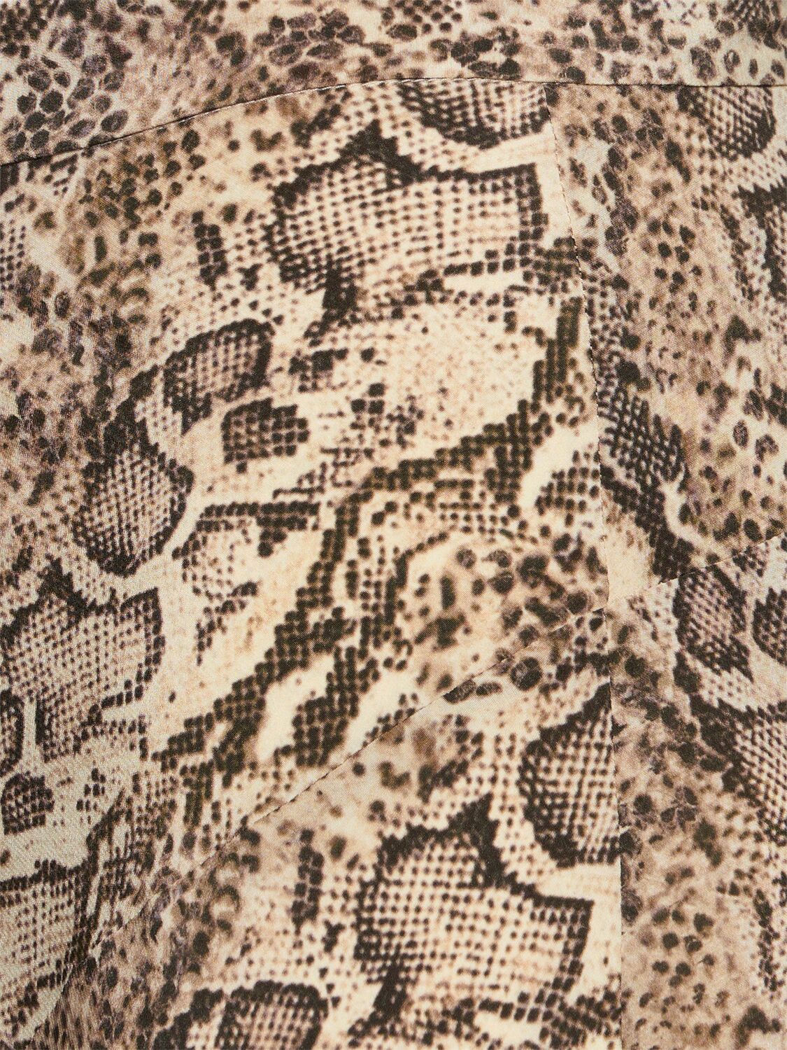 Isabel Marant Sakura Snakeskin-print A-line Maxi Skirt