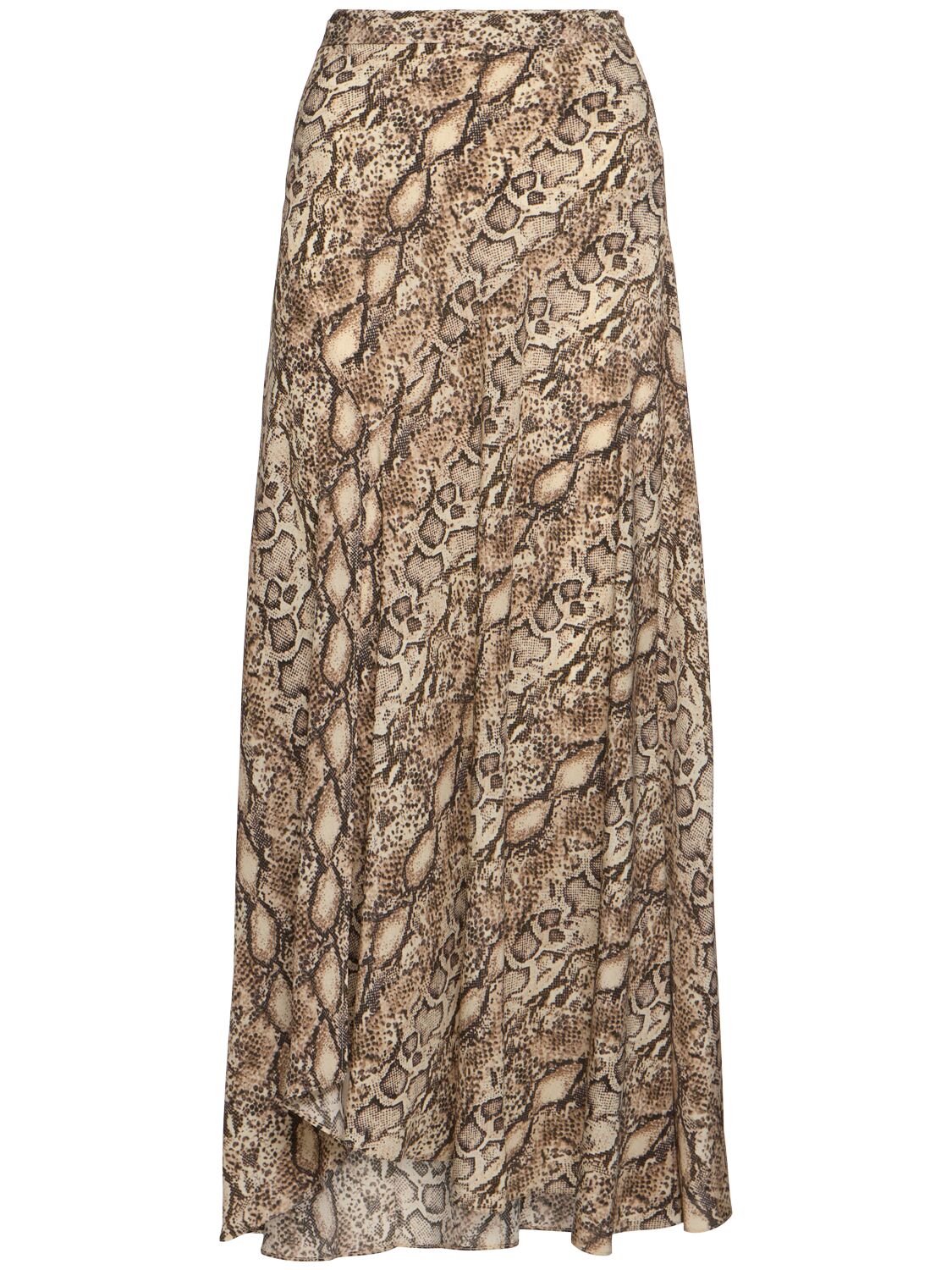 Isabel Marant Sakura Printed Stretch Silk Midi Skirt