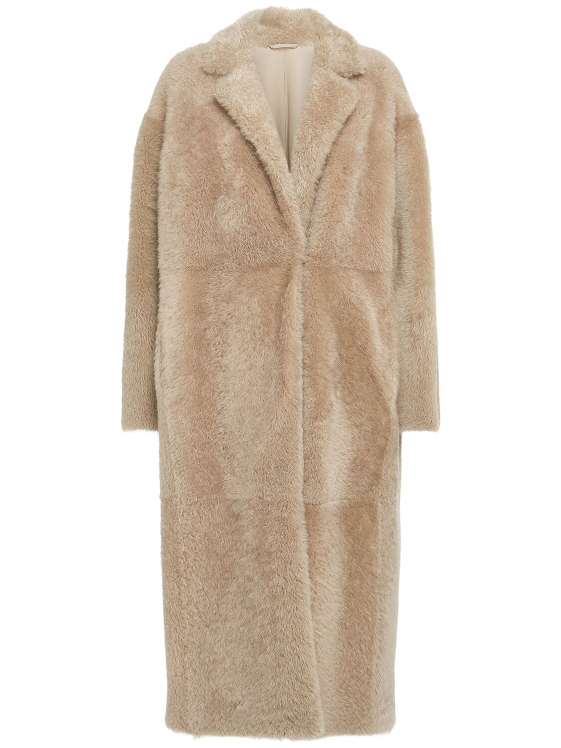 'S MAX MARA Azzurro Teddy Long Coat