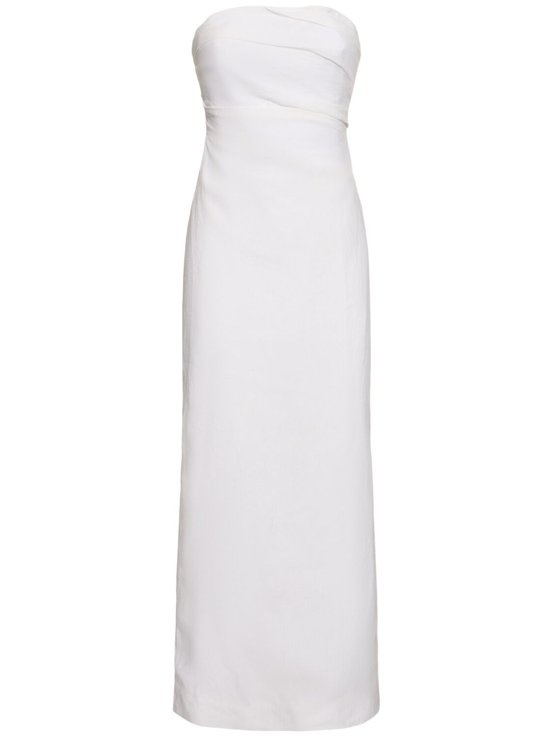Tove Sabella Linen Strapless Midi Dress