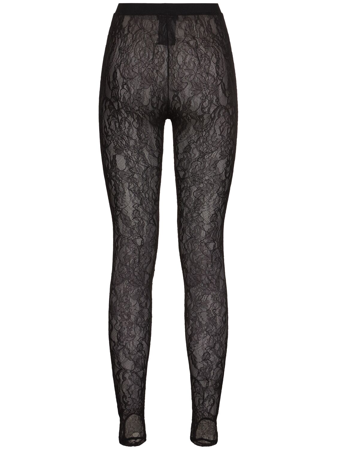 Shop Wardrobe.nyc Lace Stirrup Nylon Leggings
