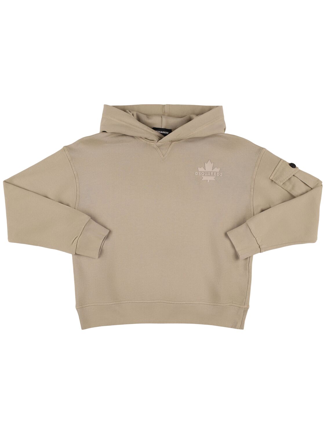 Dsquared2 Printed Cotton Hooded Sweatshirt
