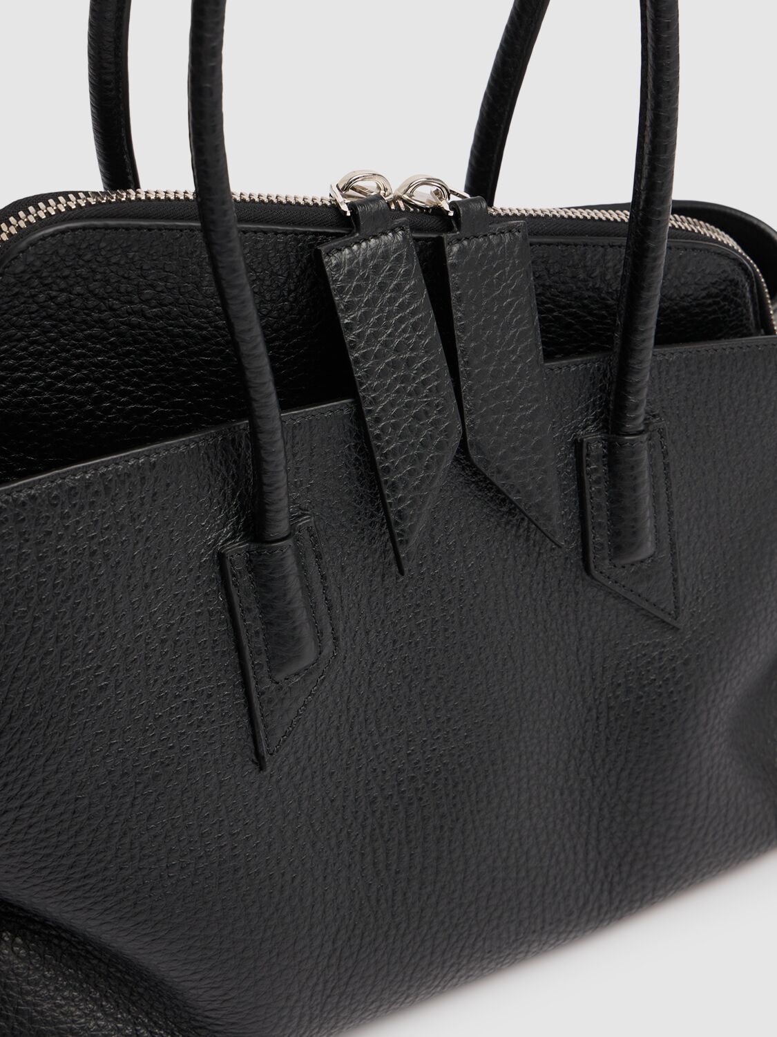 Attico La Passeggiata Grained Leather Tote Bag