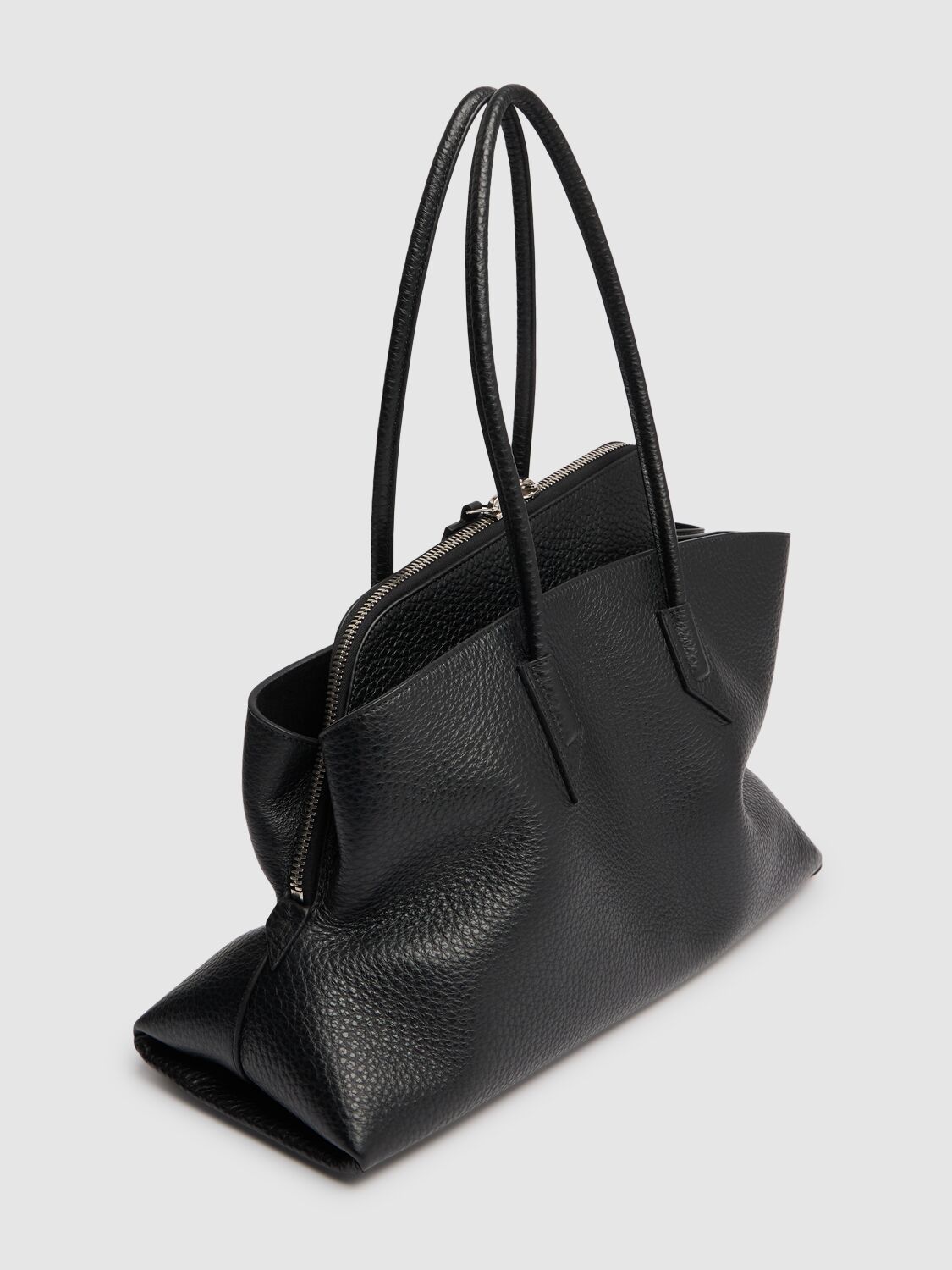 Attico La Passeggiata Grained Leather Tote Bag