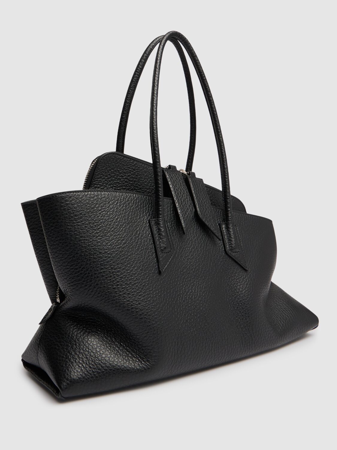 Attico La Passeggiata Grained Leather Tote Bag