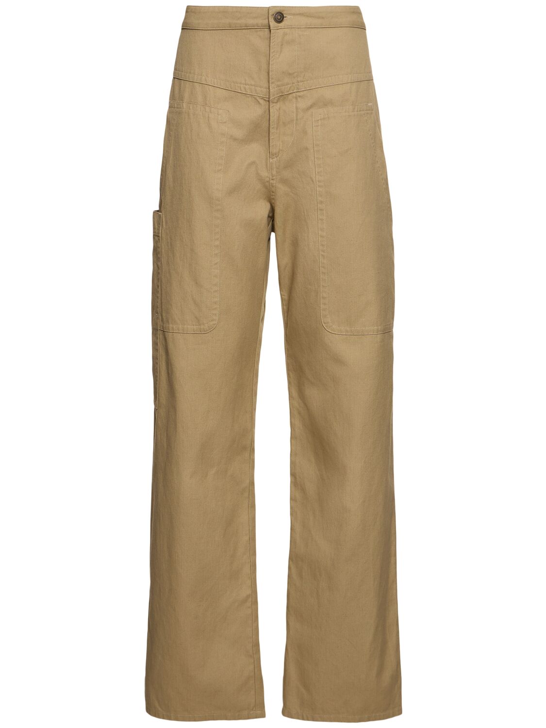 Isabel Marant Étoile Philna Linen & Cotton Straight Pants