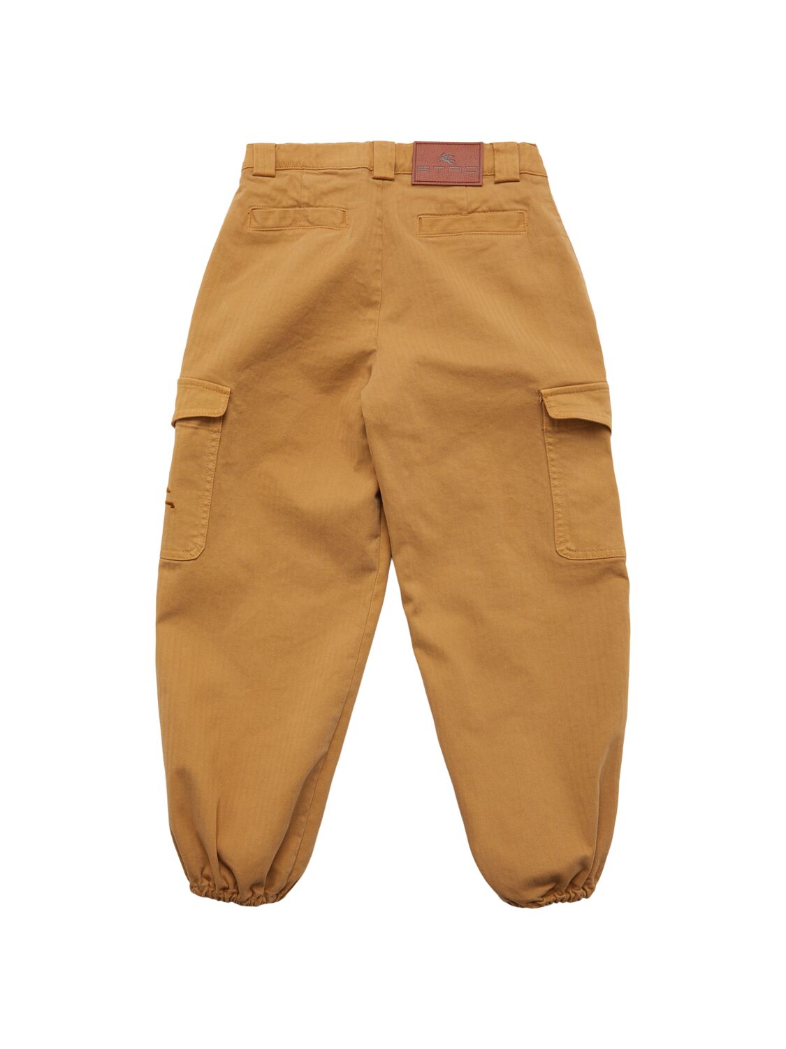 Etro Cotton Blend Herringbone Cargo Pants In Neutral