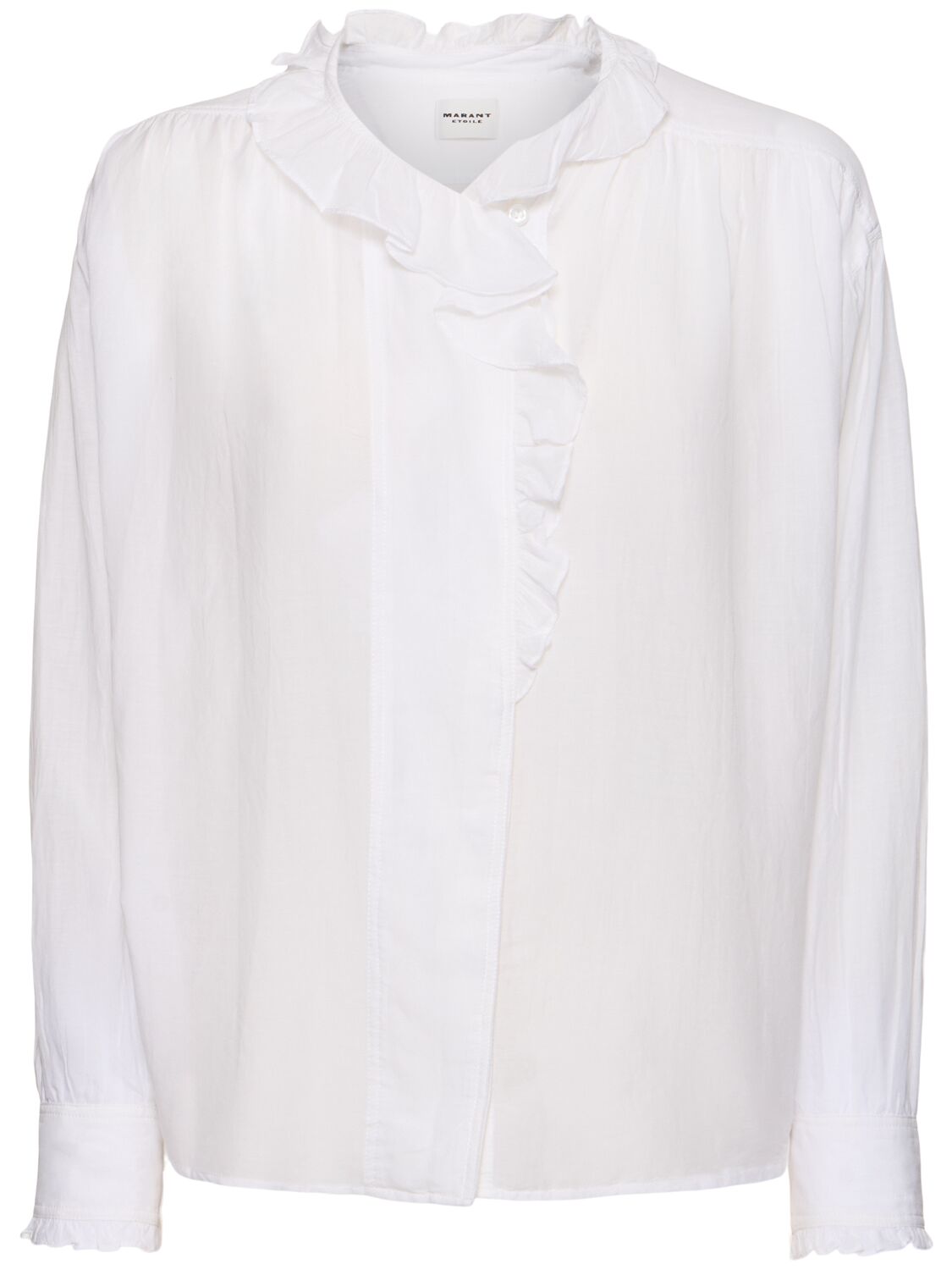 Isabel Marant Étoile Pamias Ruffled Collar Voile Shirt