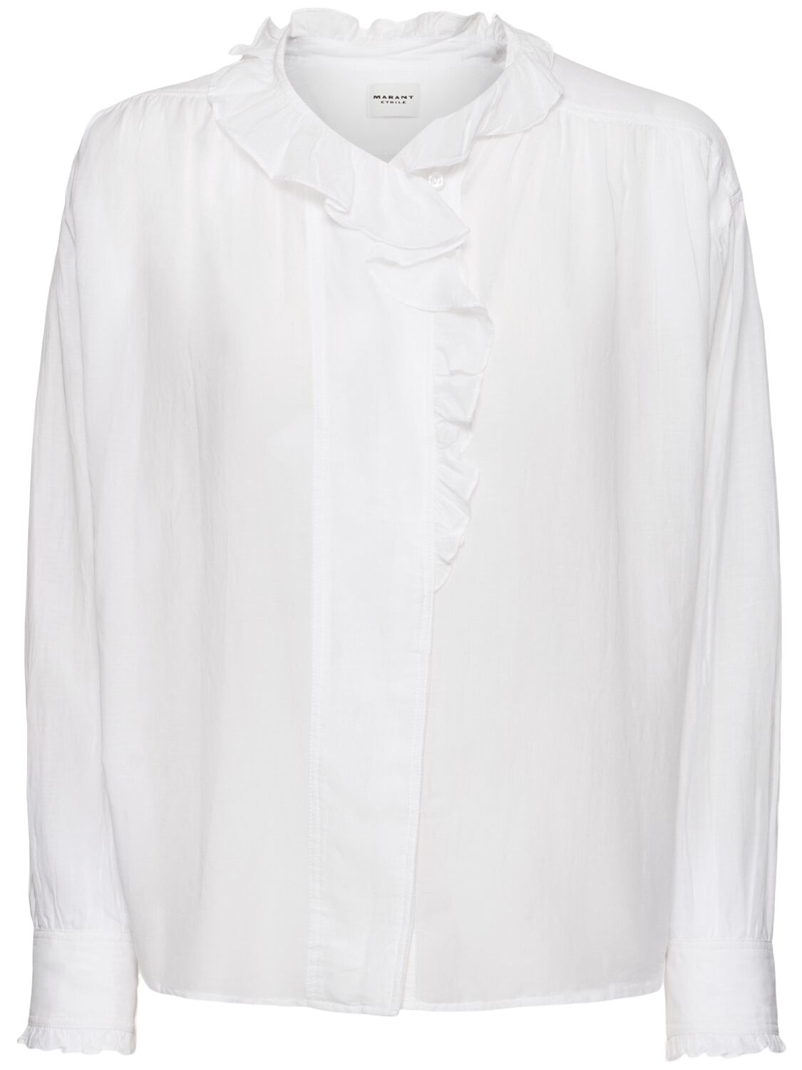 Chemise En Voile À Col À Volants Pamias - MARANT ETOILE - Modalova