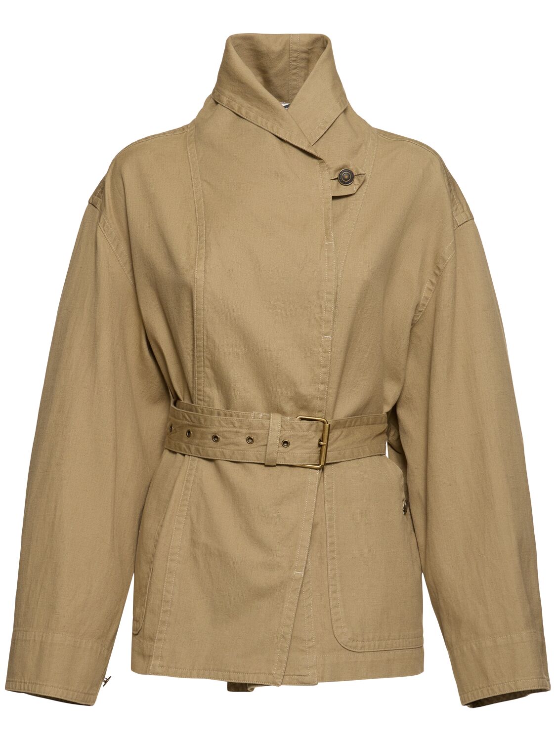 Isabel Marant Étoile Prunille Belted Linen & Cotton Jacket