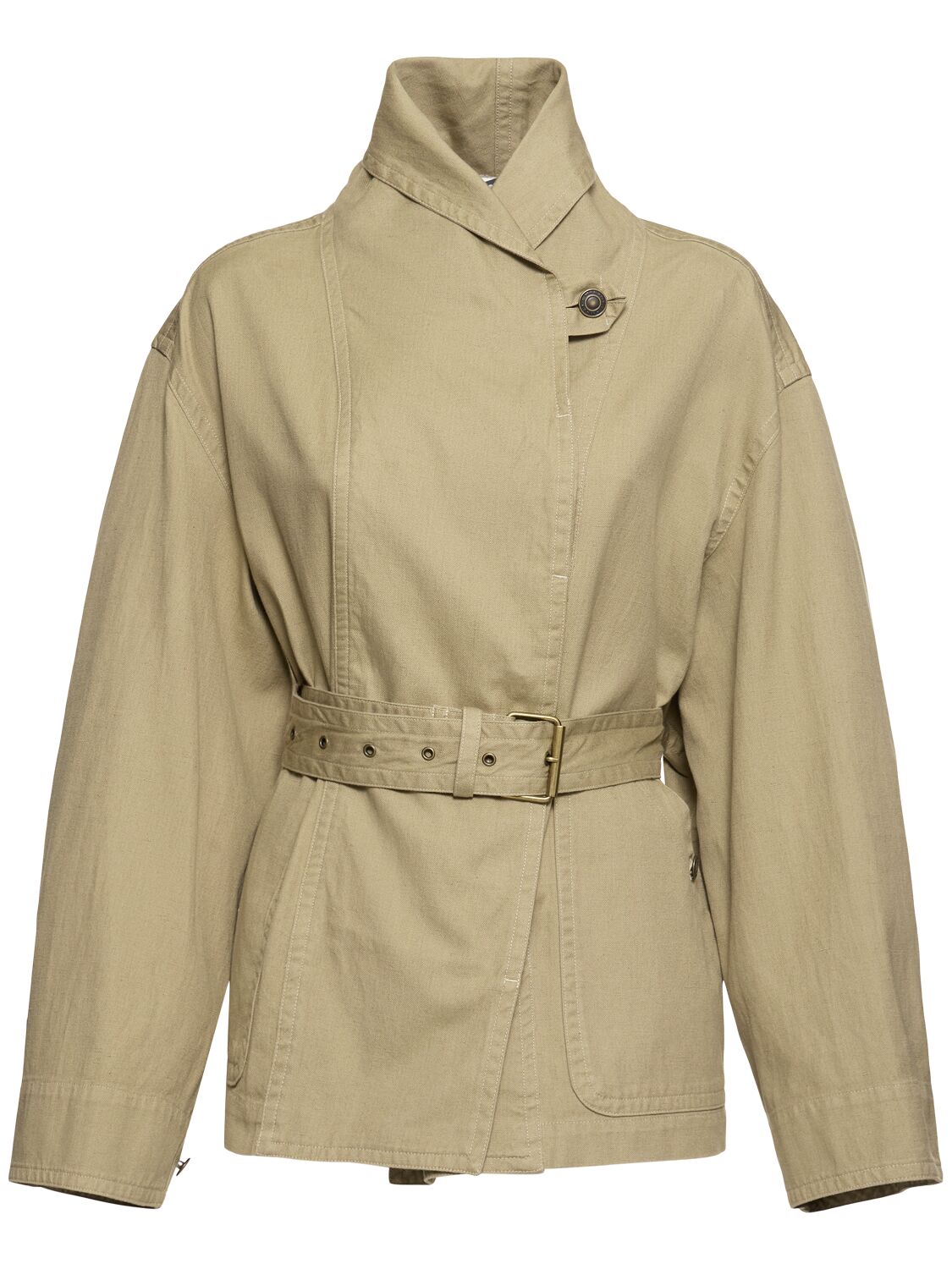 Veste En Lin Et Coton Avec Ceinture Prunille - MARANT ETOILE - Modalova