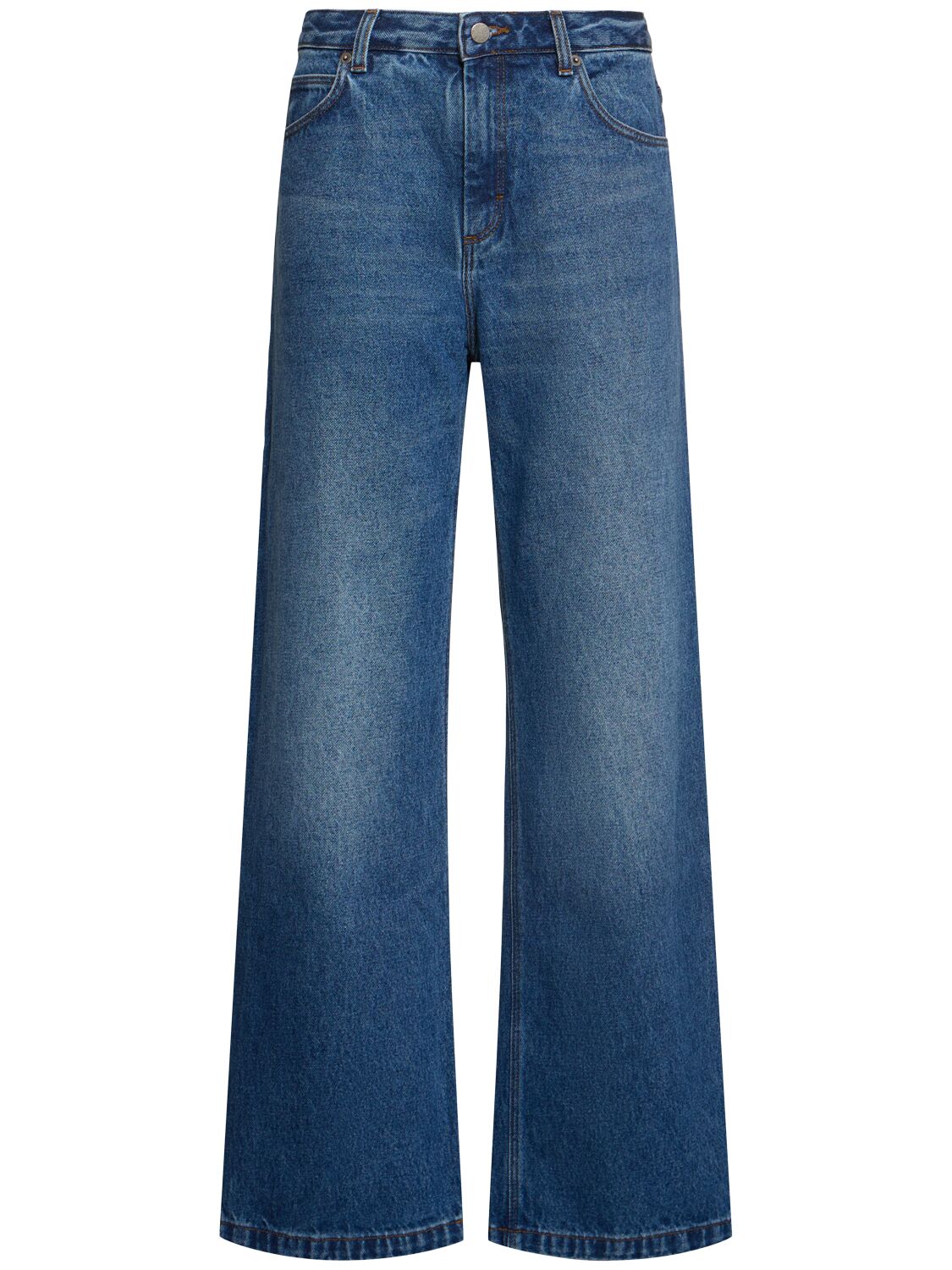 Soeur Calvin Wide Denim Jeans In Blue