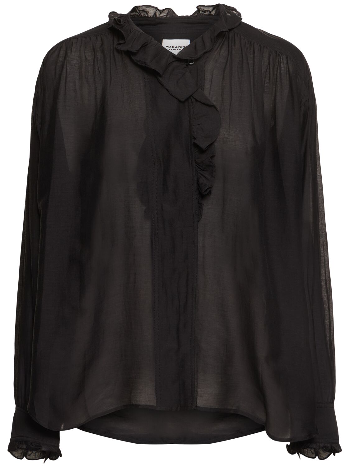 Chemise En Voile À Col À Volants Pamias - MARANT ETOILE - Modalova