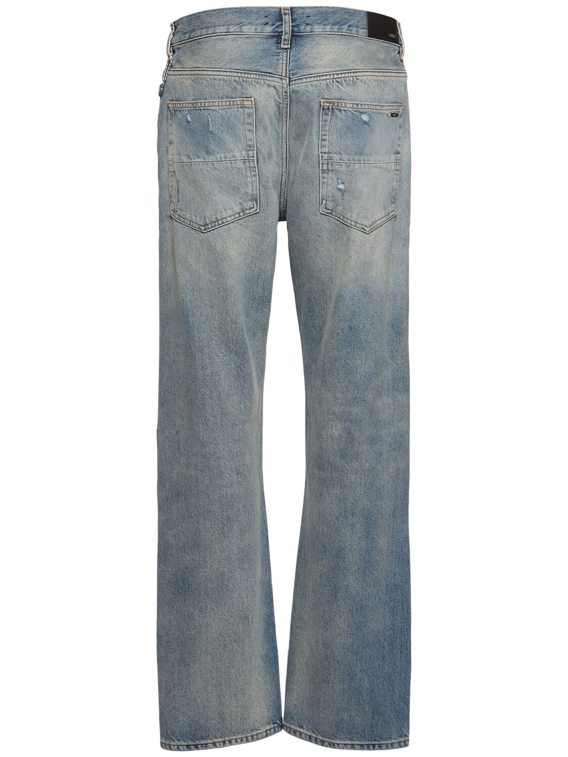 Amiri Straight Leg Mid-rise Distressed Trousers
