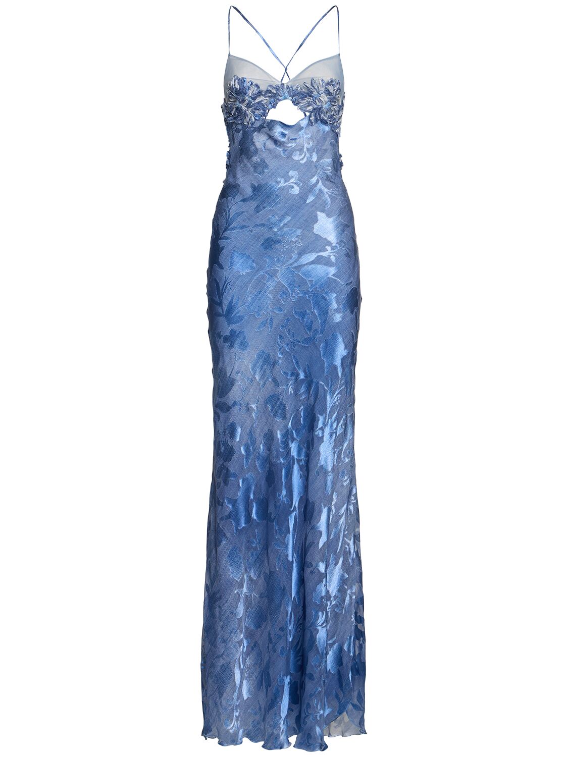 Flower Embroidered Long Dress - ERMANNO SCERVINO - Modalova