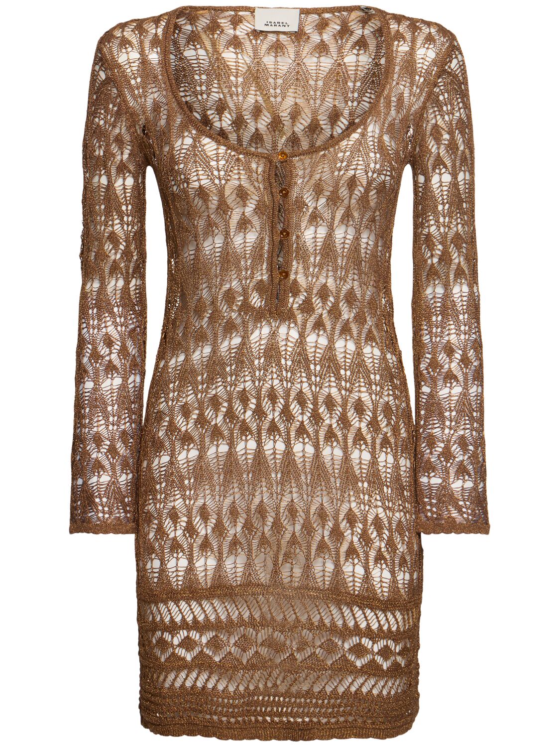 Robe Courte En Crochet De Viscose Mélangée Pia - ISABEL MARANT - Modalova