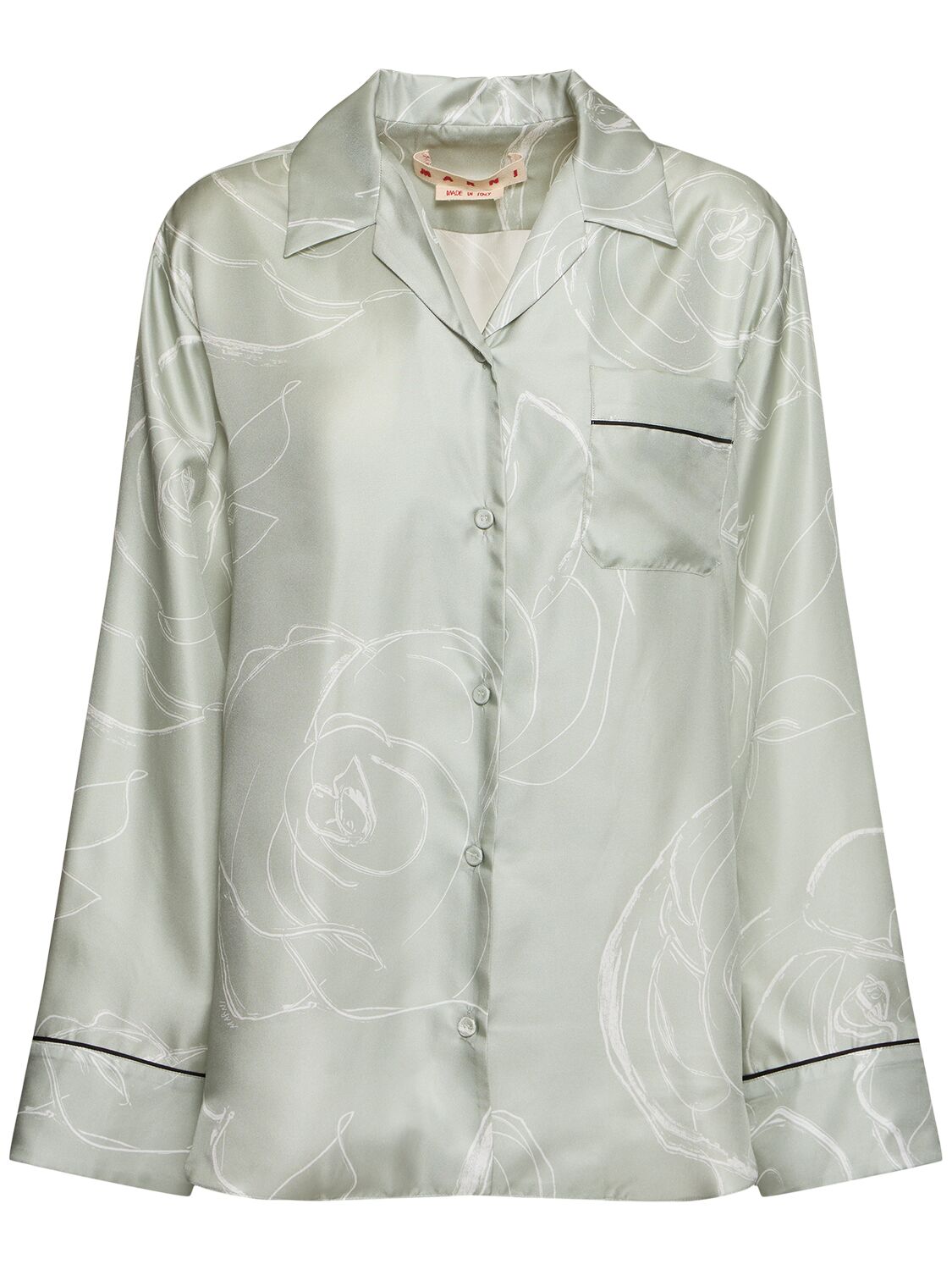 Chemise En Sergé De Soie Aurora - MARNI - Modalova