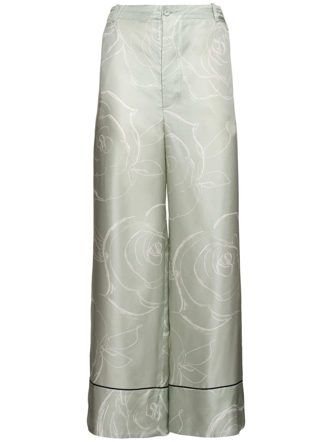 Pantalon En Sergé De Soie Aurora - MARNI - Modalova