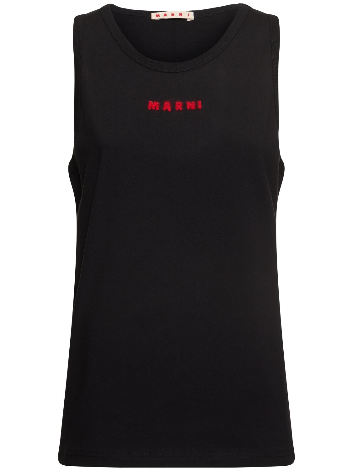 Marni Unbrushed Cotton Fitted Tank Top