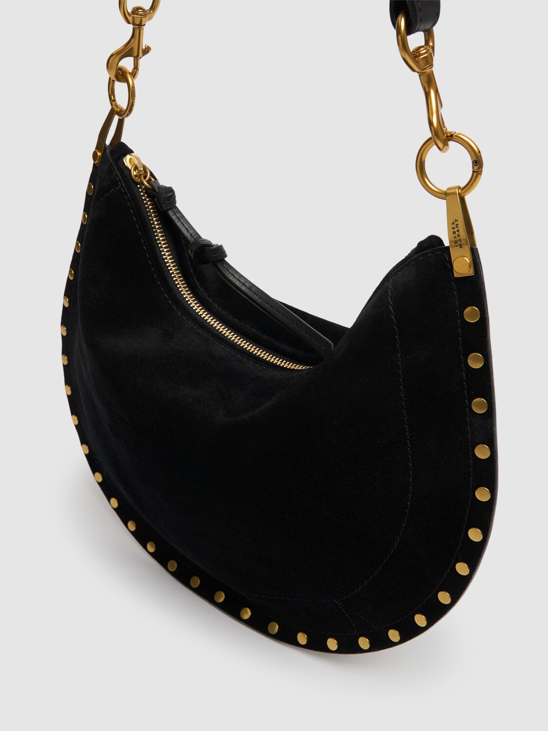 Isabel Marant Oskan Soft Zipped Suede Bag