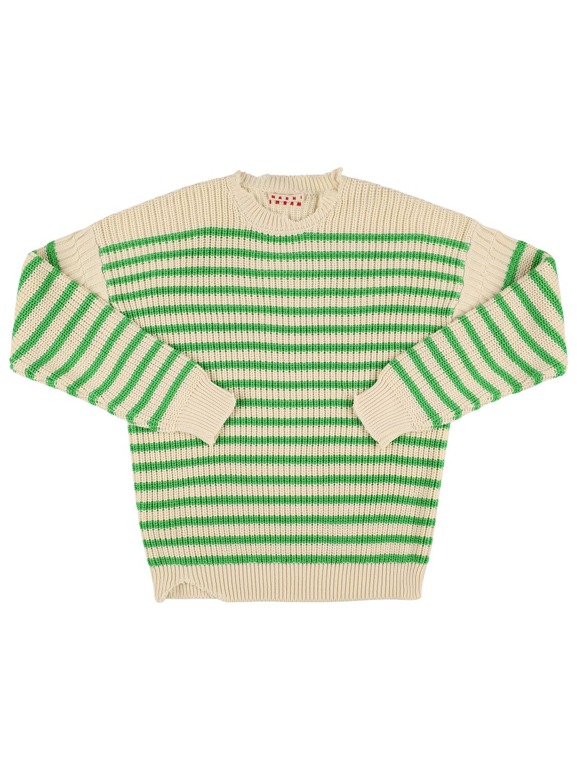 Marni Junior Striped Knit Cotton Sweater