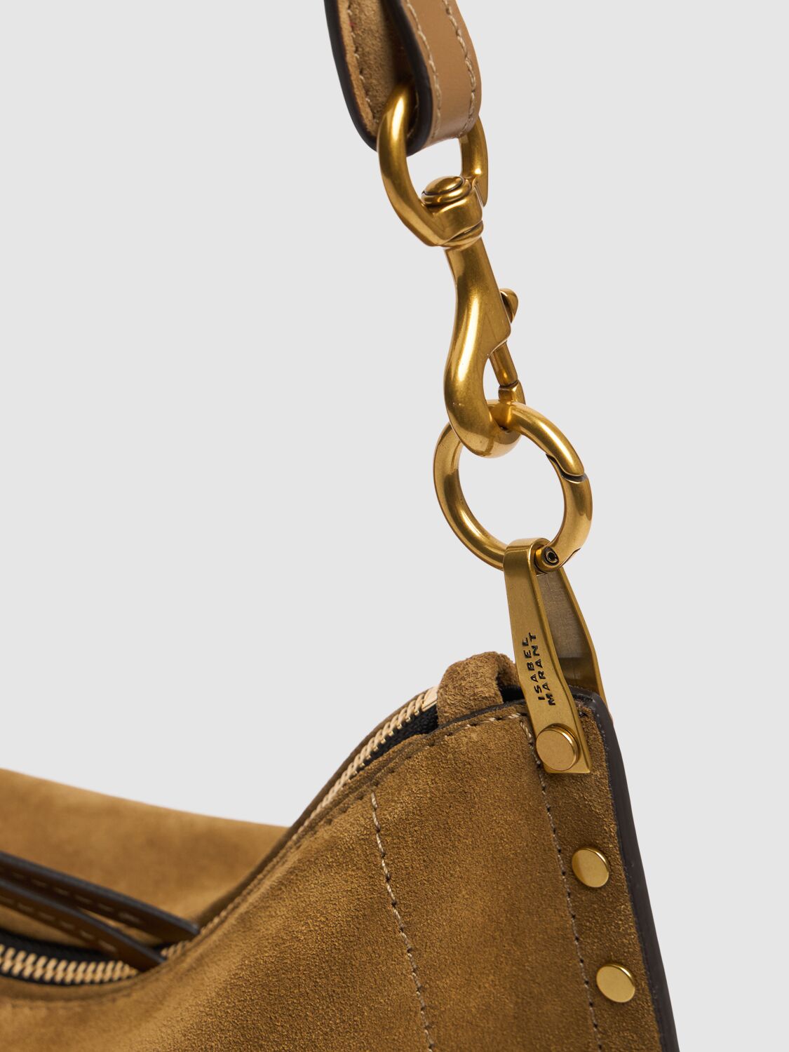 Isabel Marant Oskan Soft Zipped Suede Bag