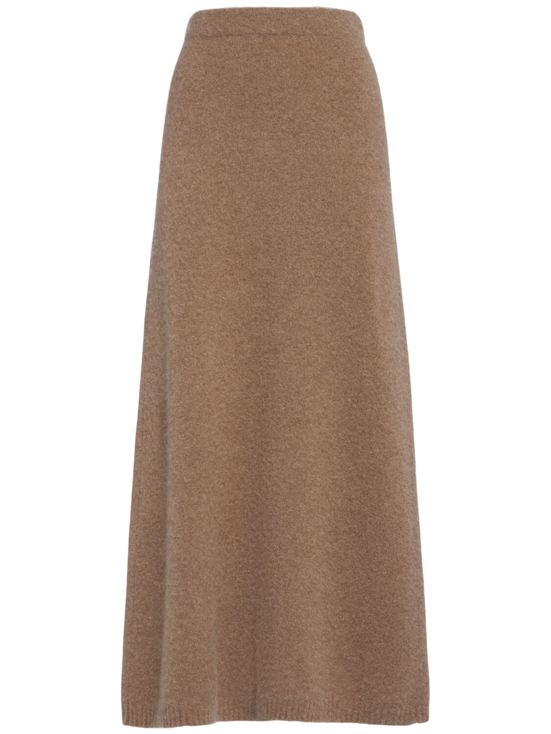 Max Mara Dorina Cashmere Blend Long Skirt In Nude