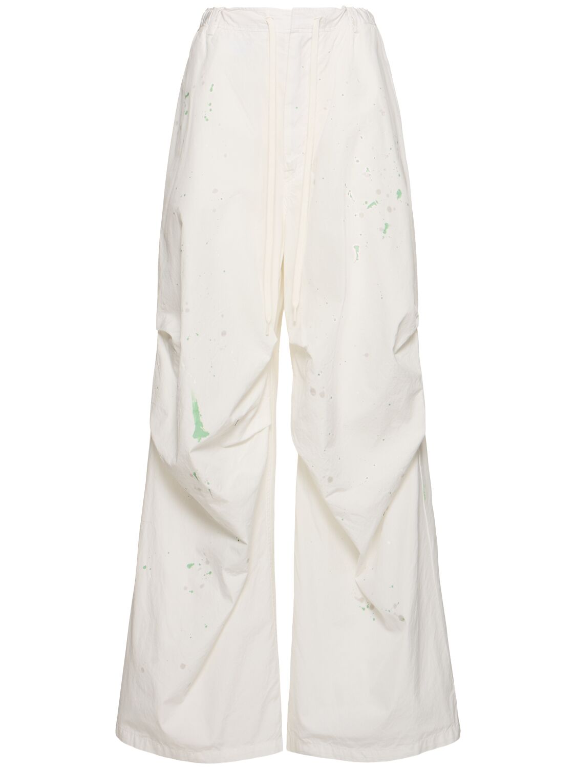 Mm6 Maison Margiela Light Cotton Poplin Wide Pants