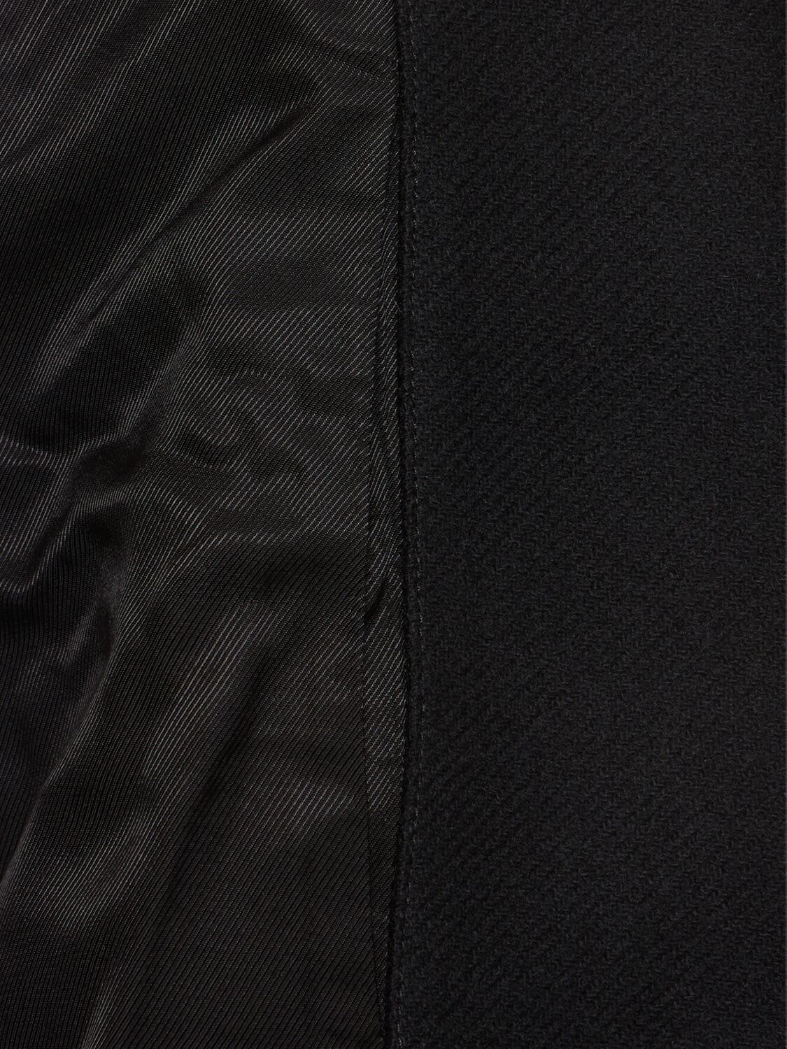 Amiri Twill Wool Bones Bomber Jacket With Patches