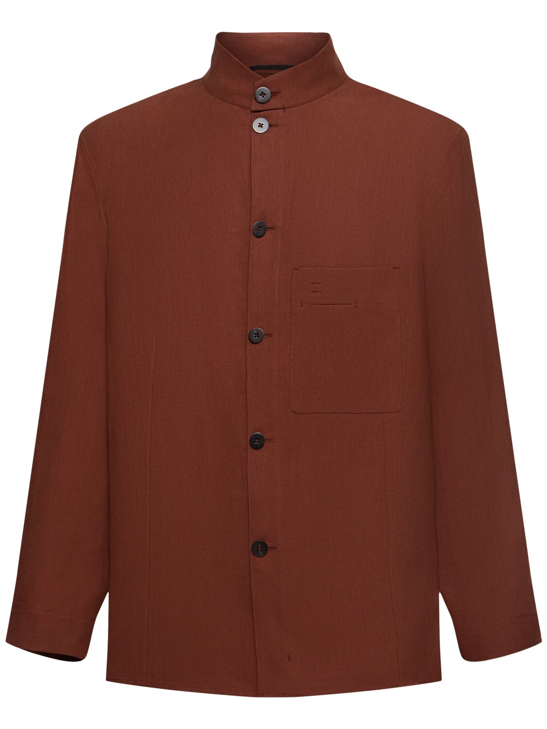 Shop Zegna Oasi Linen Over Shirt