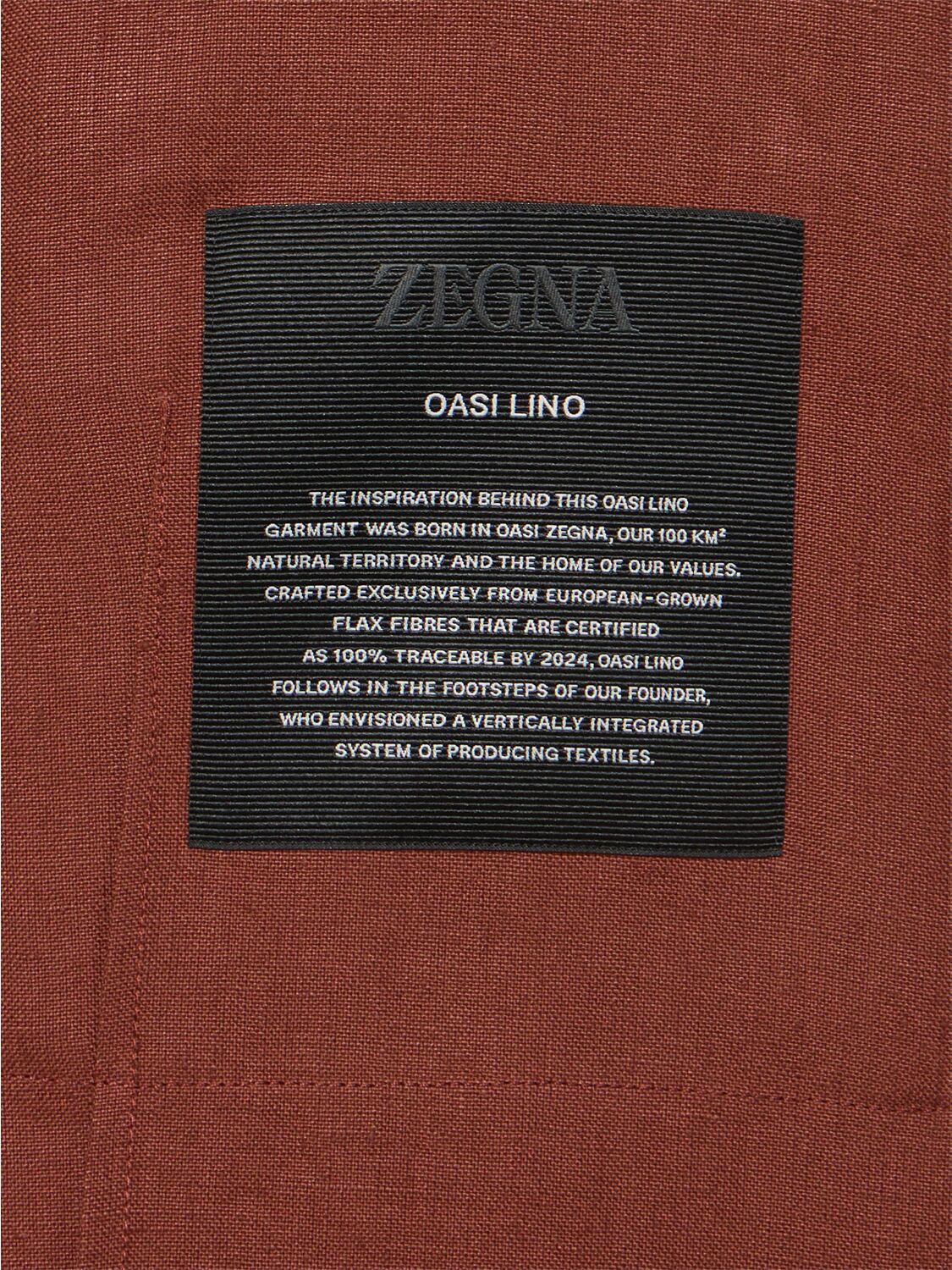 Shop Zegna Oasi Linen Over Shirt