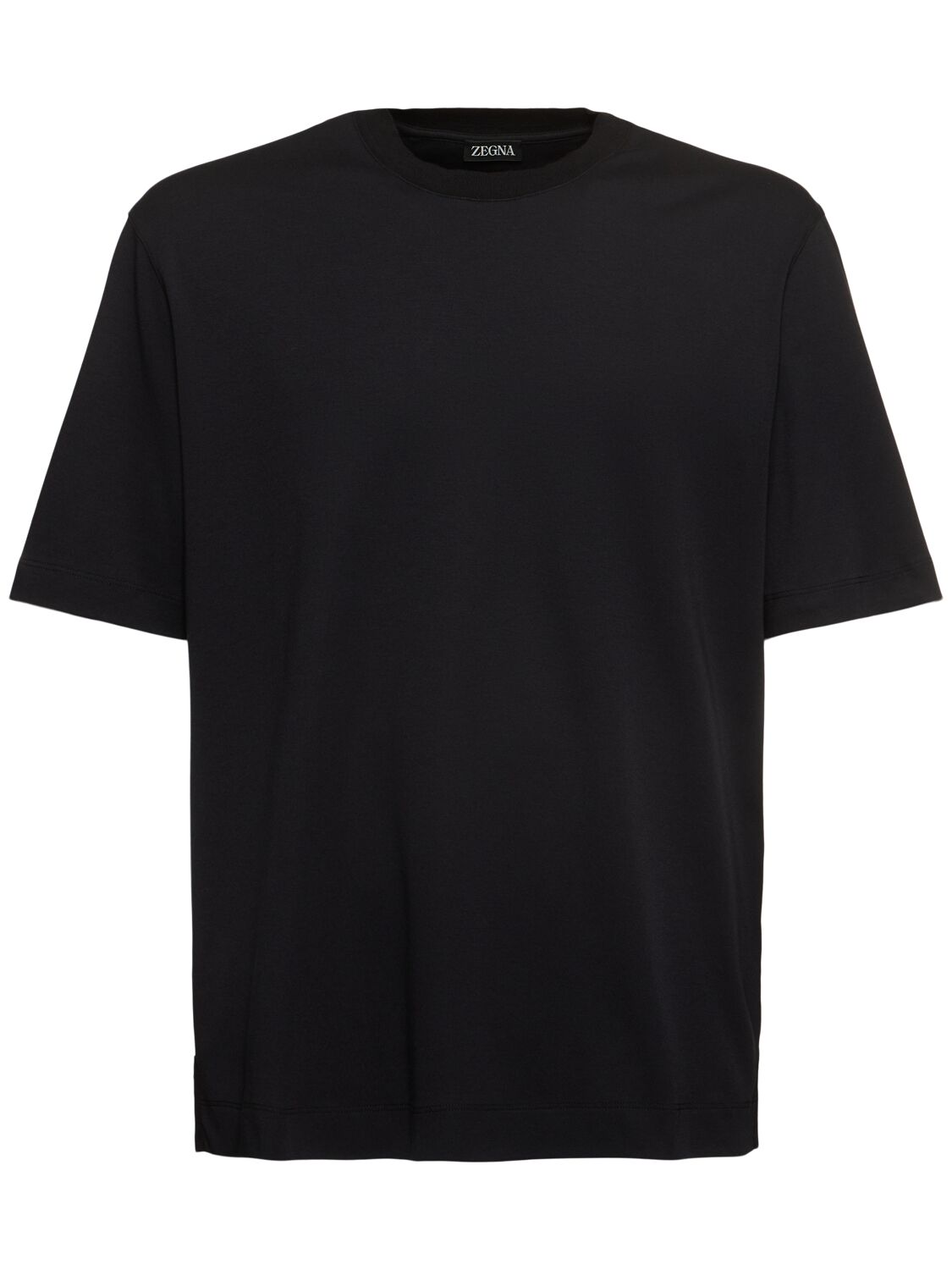 T-shirt En Soie Et Coton - ZEGNA - Modalova