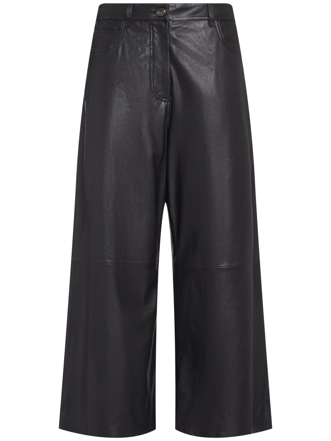 Cropped Leather Pants