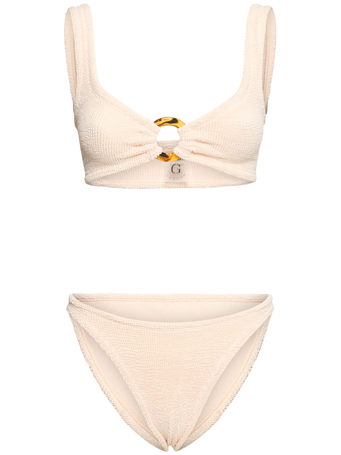 Hunza G Julia Embellished Seersucker Bikini