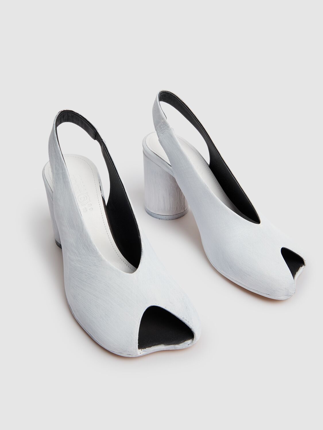 MM6 MAISON MARGIELA 80MM PAINTED LEATHER SLINGBACKS 