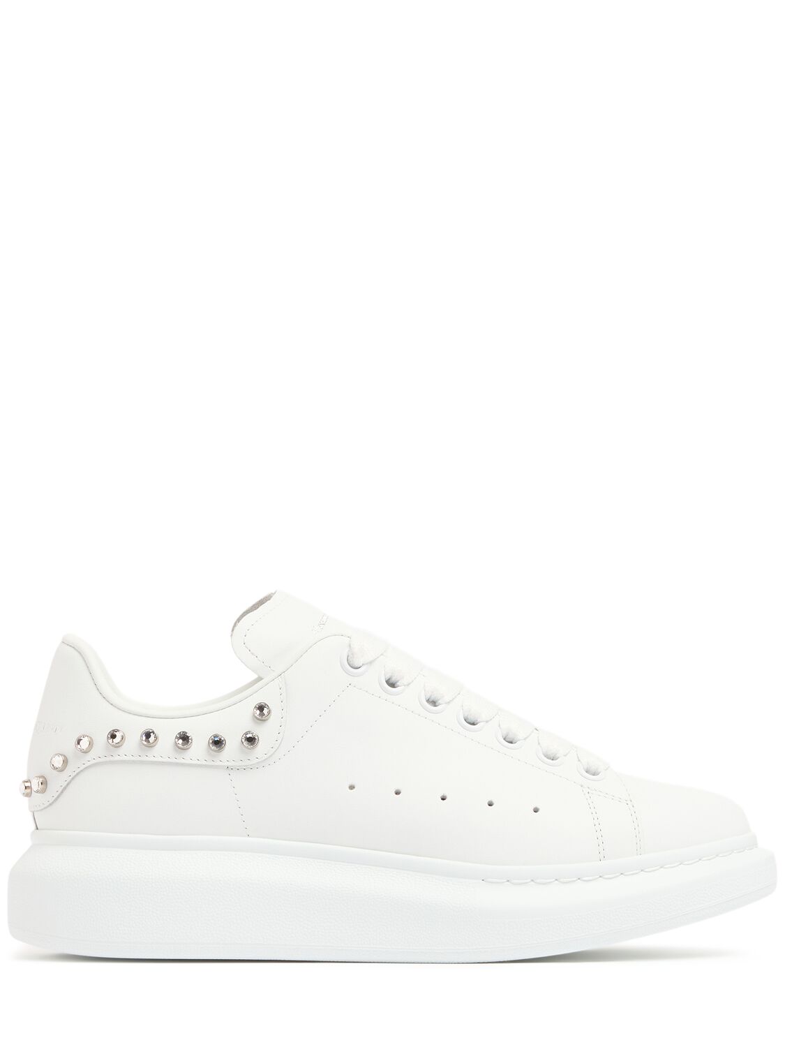 Oversized Leather Sneakers W/ Crystals - MCQUEEN - Modalova