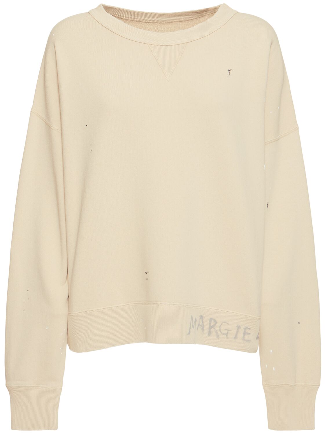 Sweat-shirt En Coton À Col Rond - MAISON MARGIELA - Modalova