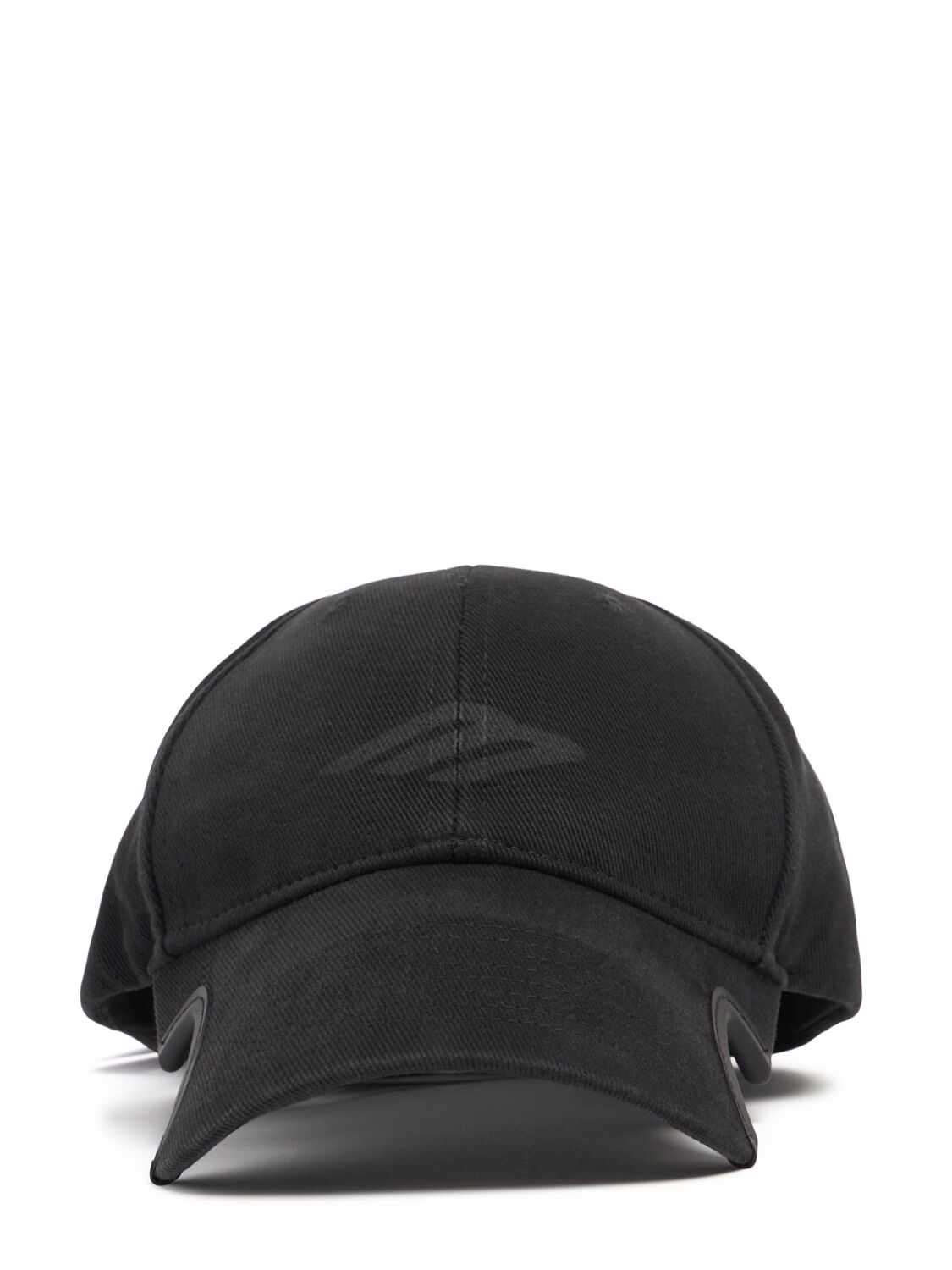 Balenciaga 3b Stencil Cotton Baseball Cap In Black