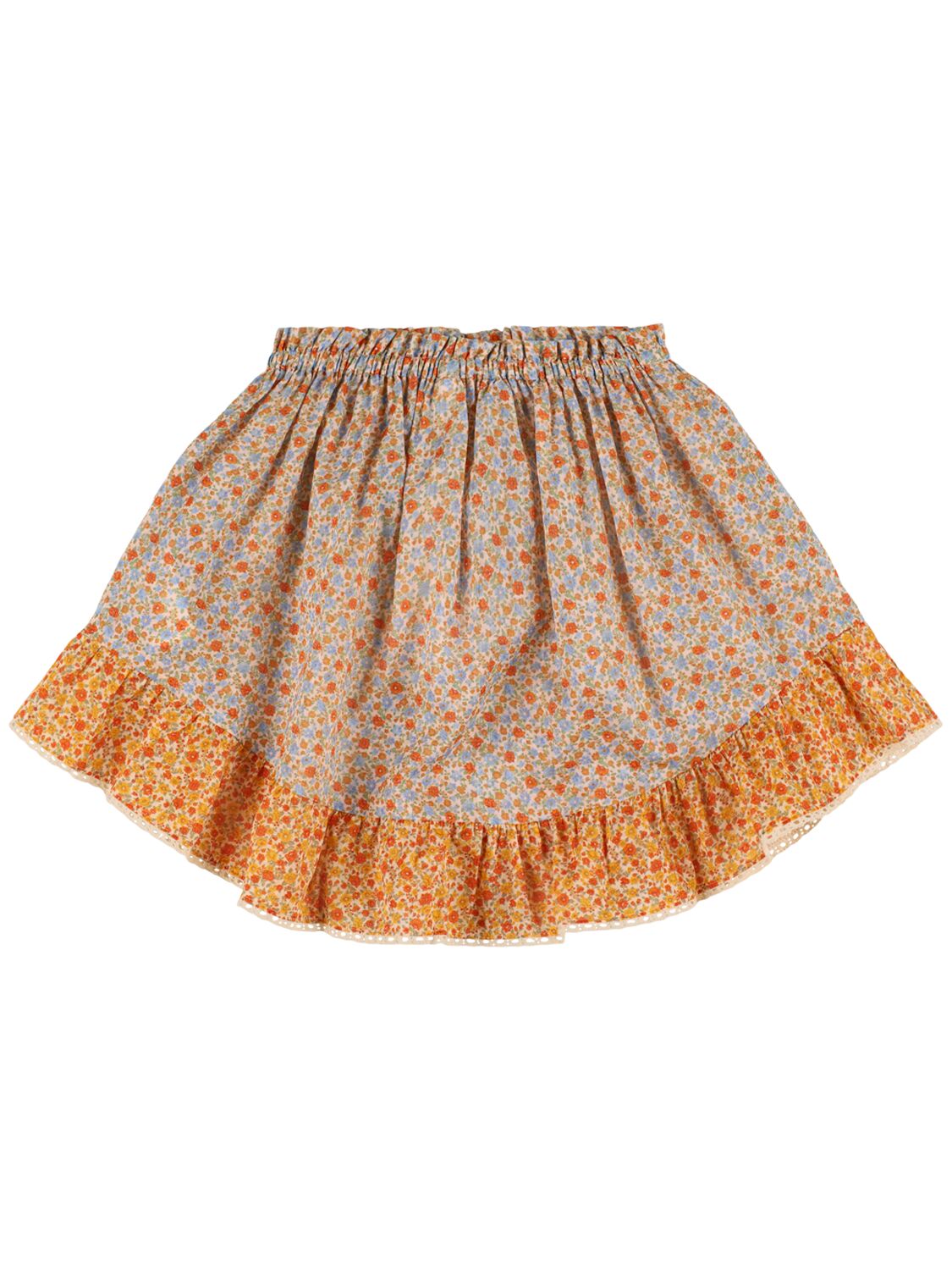 Zimmermann Printed Cotton Muslin Skirt In Green