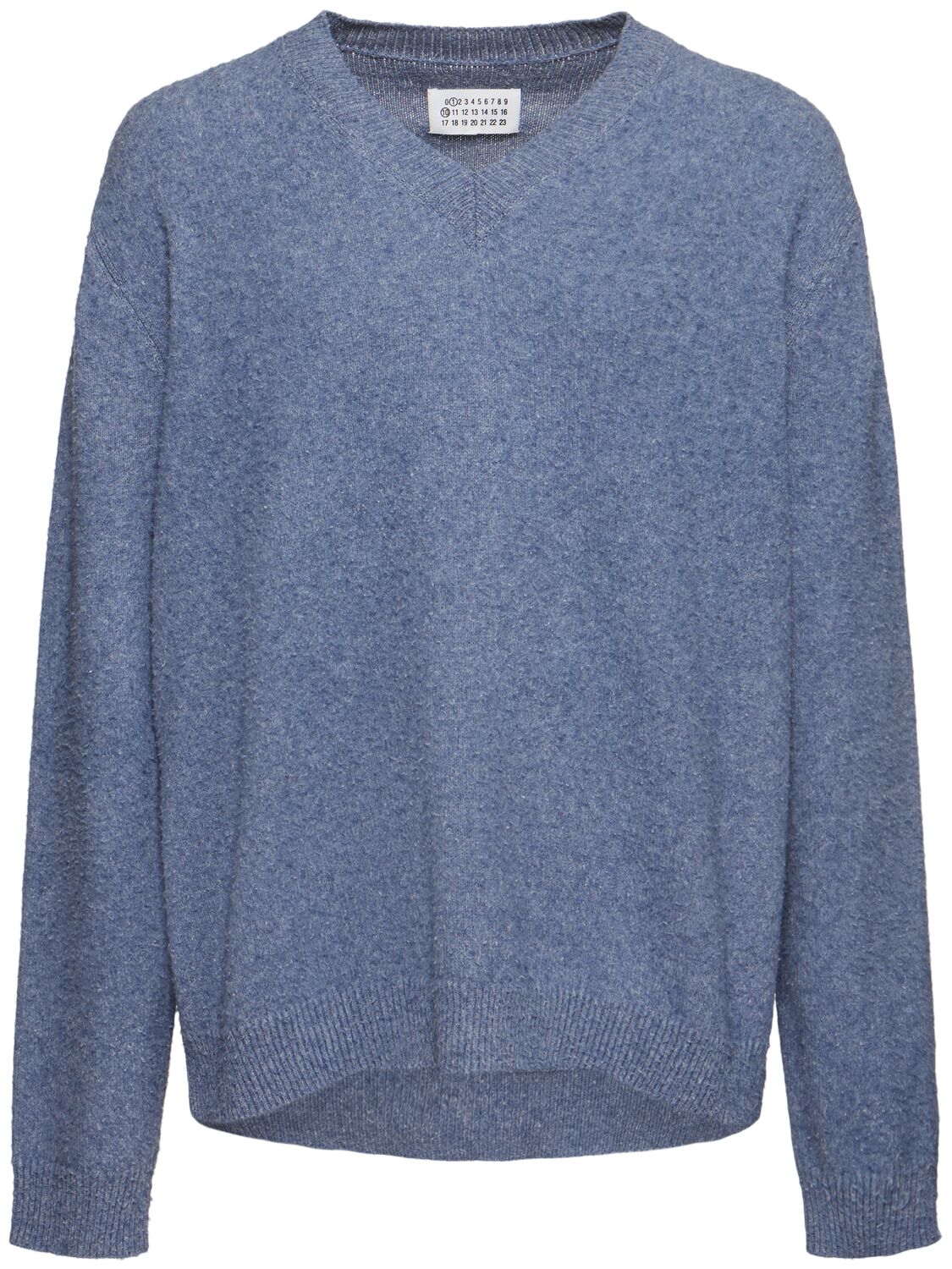 Pull-over Col En V En Maille De Coton Et Laine - MAISON MARGIELA - Modalova