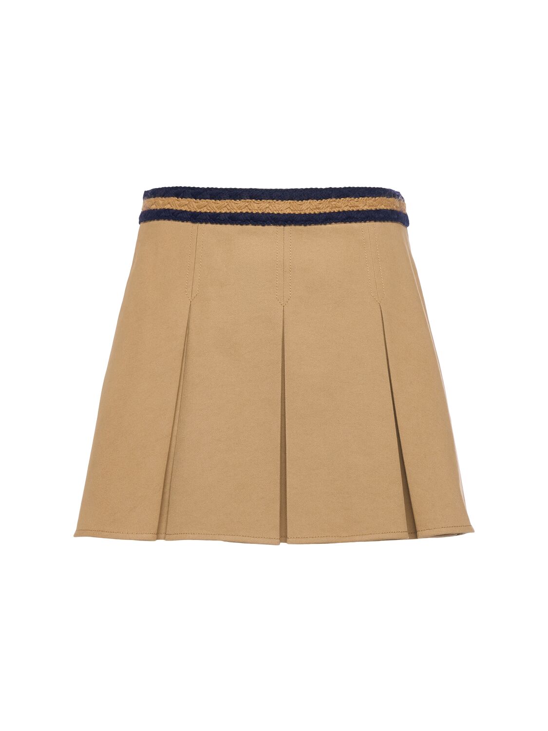 Brushed Stretch Cotton Gabardine Skirt