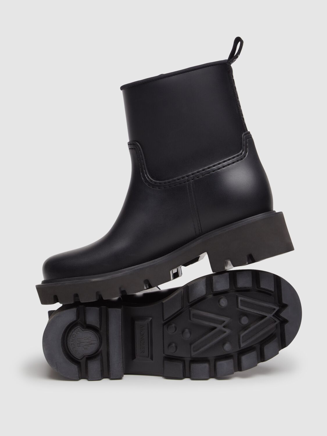 Moncler Kickstream Rubber Wellington Ankle Boots