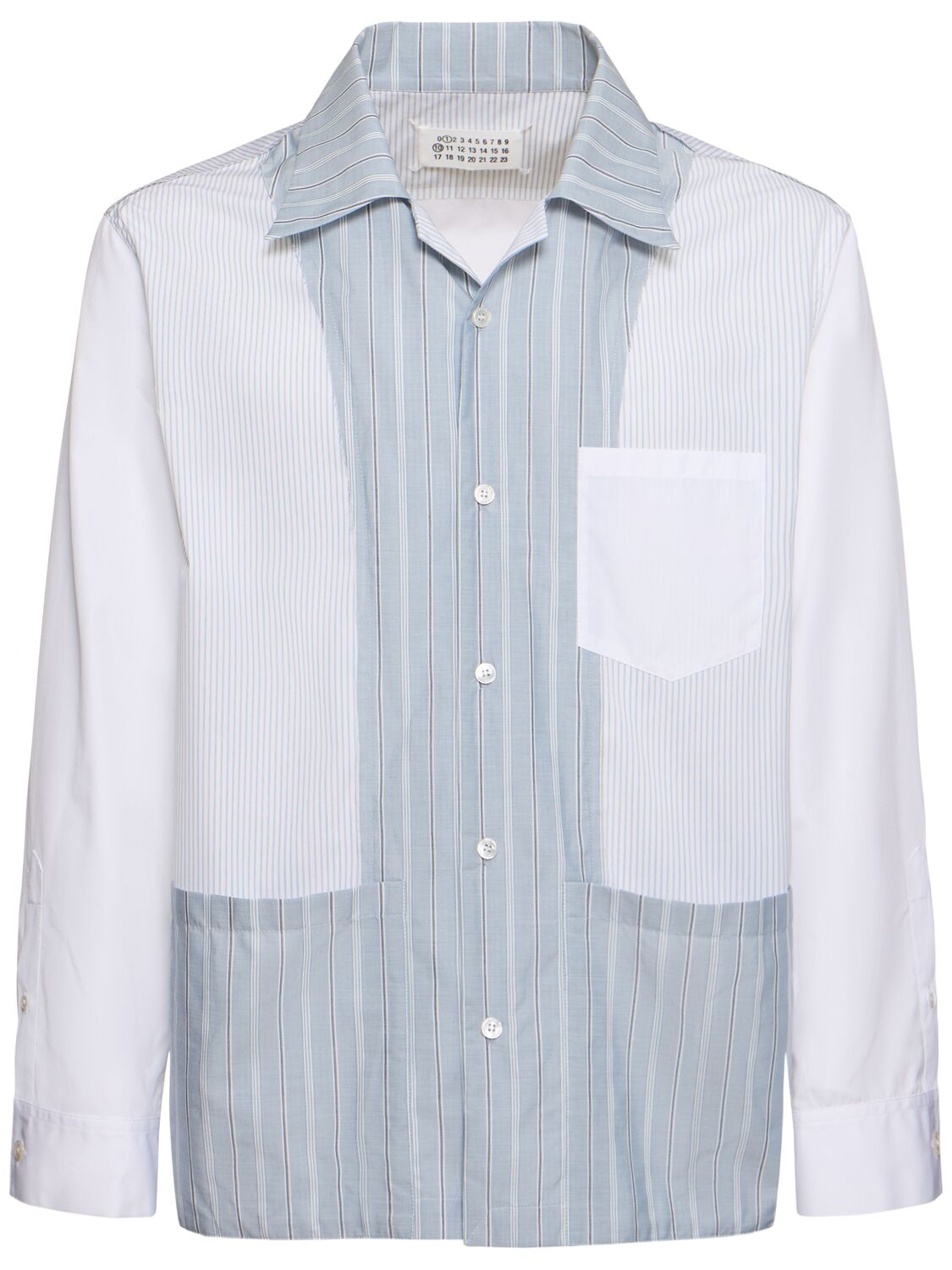 Chemise Manches Longues En Coton À Rayures - MAISON MARGIELA - Modalova