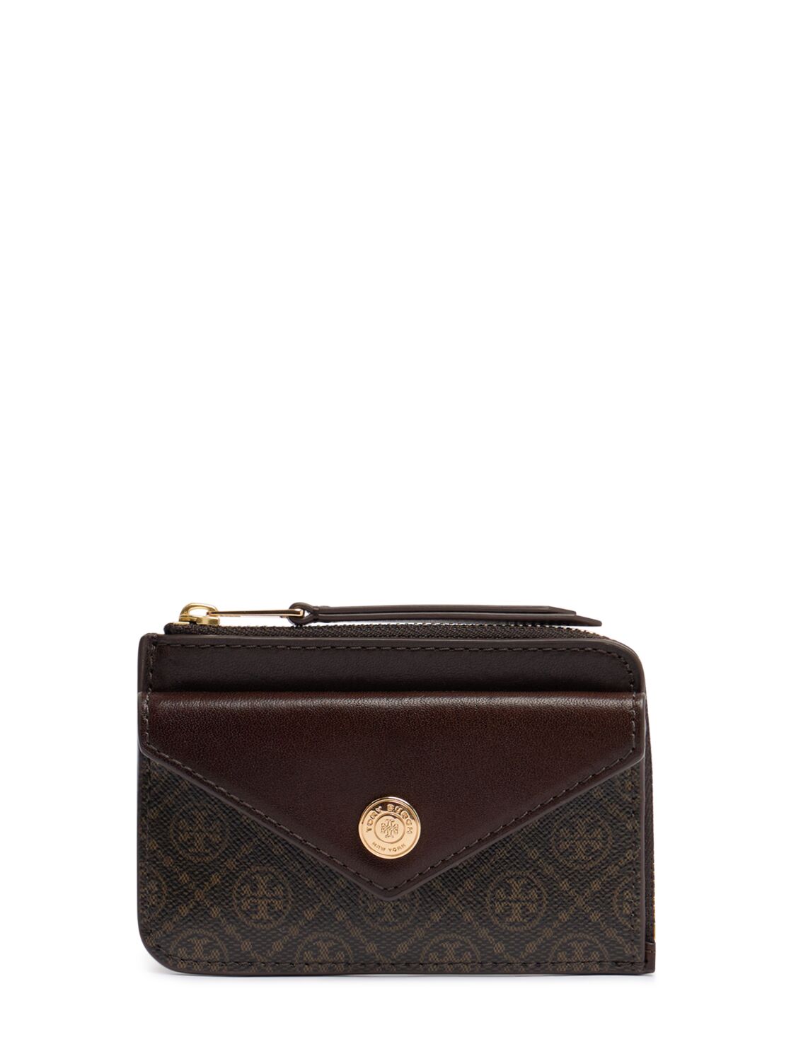 Tory Burch T Monogram Coated Canvas Zip Card Case
