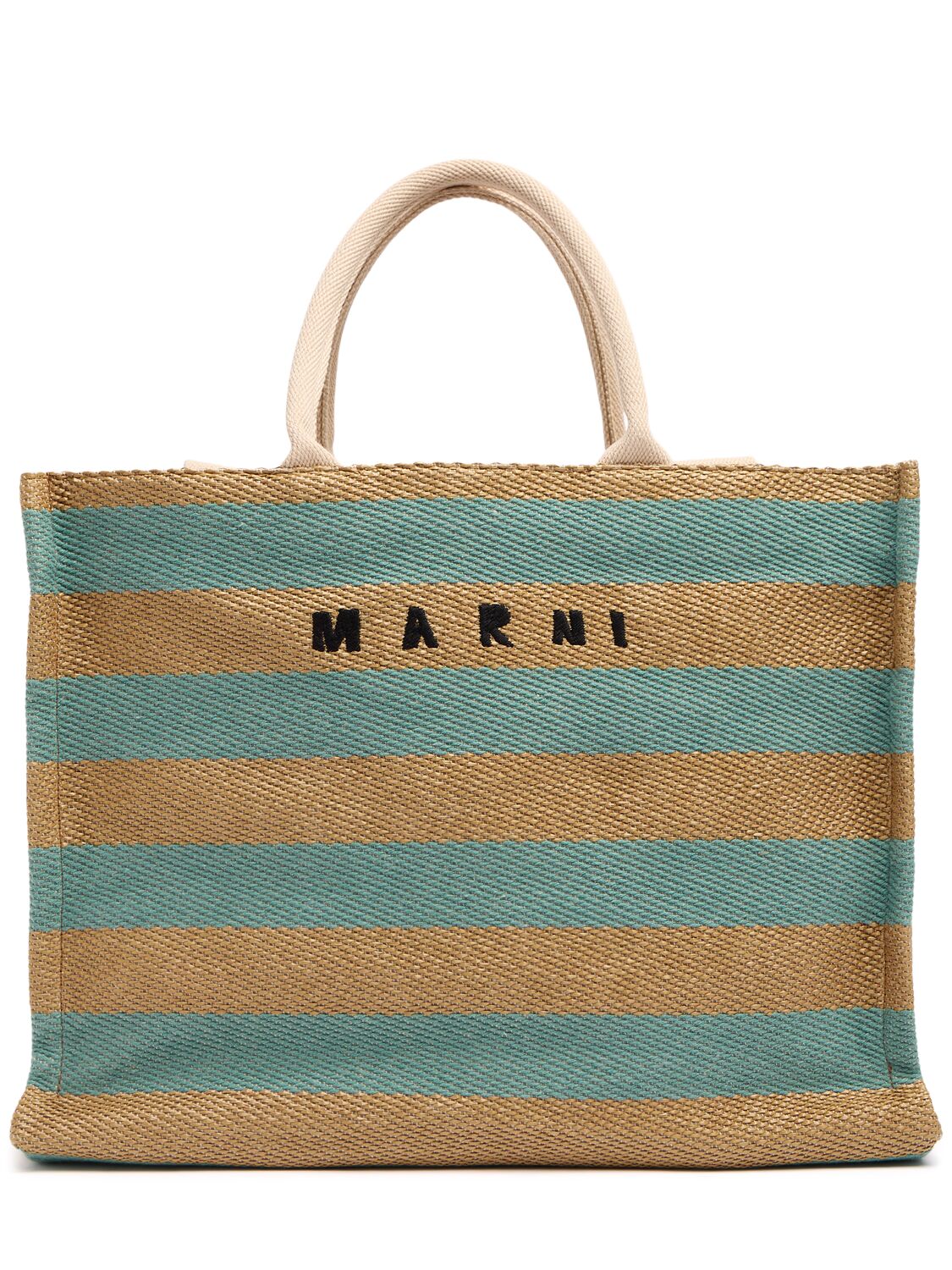 Marni Large Basket Raffia Effect Tote Bag